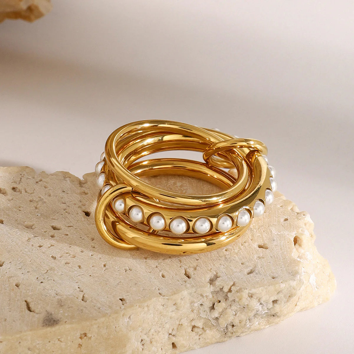 Briana Pearl Stacked Ring
