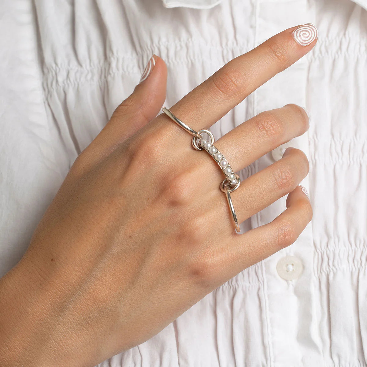 Briana Pearl Stacked Ring