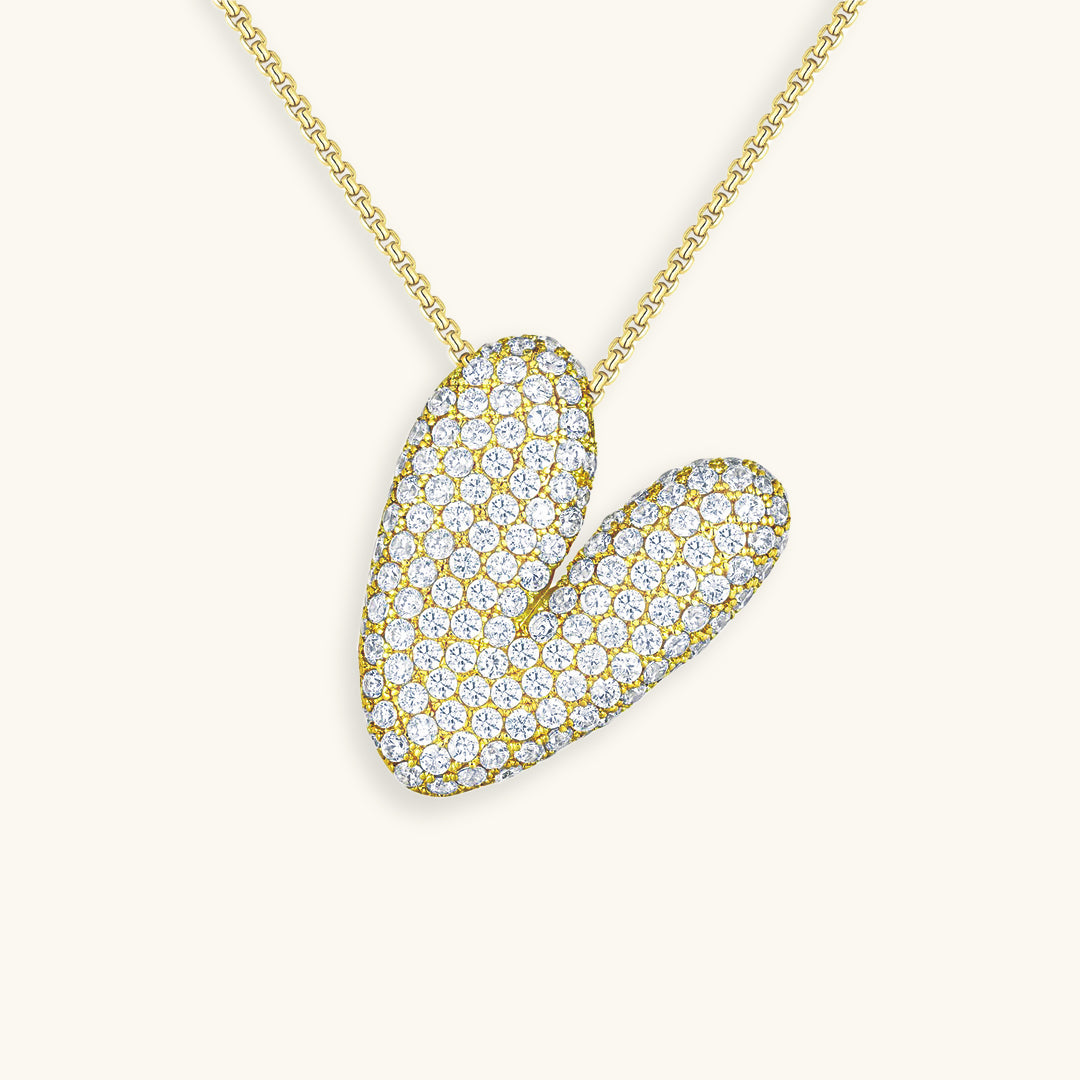 Diamond Initial Bubble Necklace