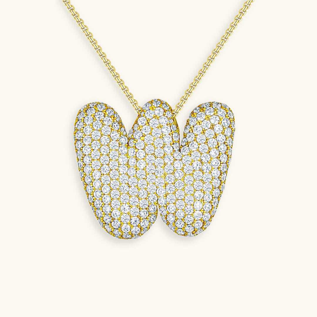 Diamond Initial Bubble Necklace