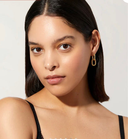 Lauren Drop Hoop Earrings