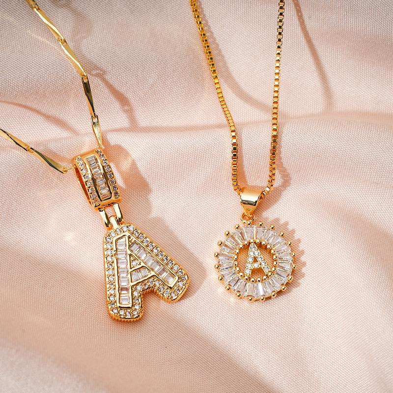 Nina Initial Letter Necklace (Bundle)