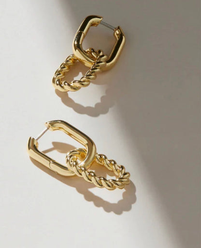 Lauren Drop Hoop Earrings