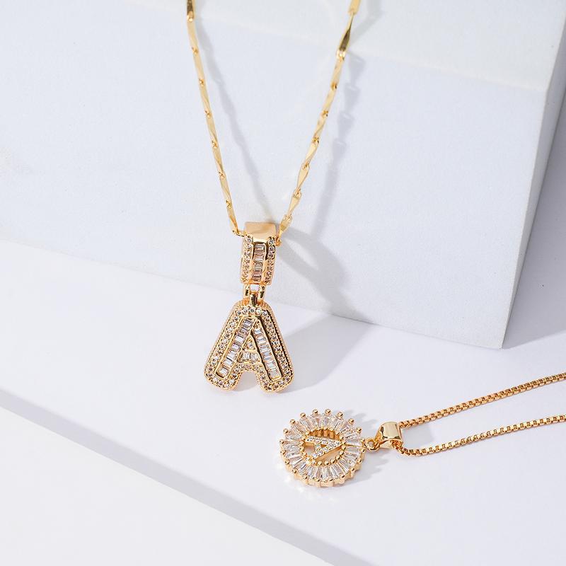 Nina Initial Letter Necklace (Bundle)
