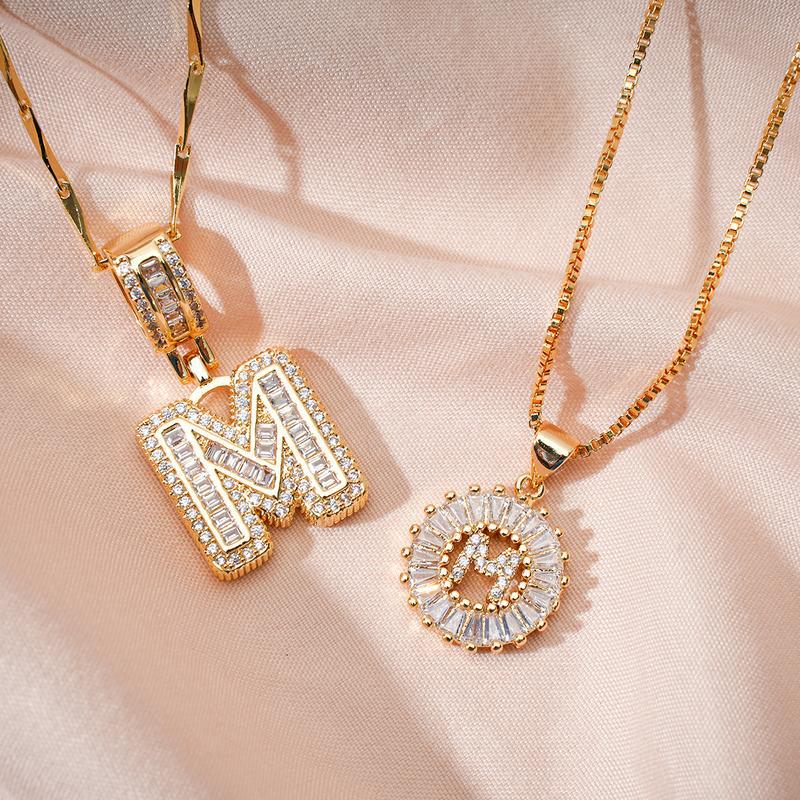 Nina Initial Letter Necklace (Bundle)