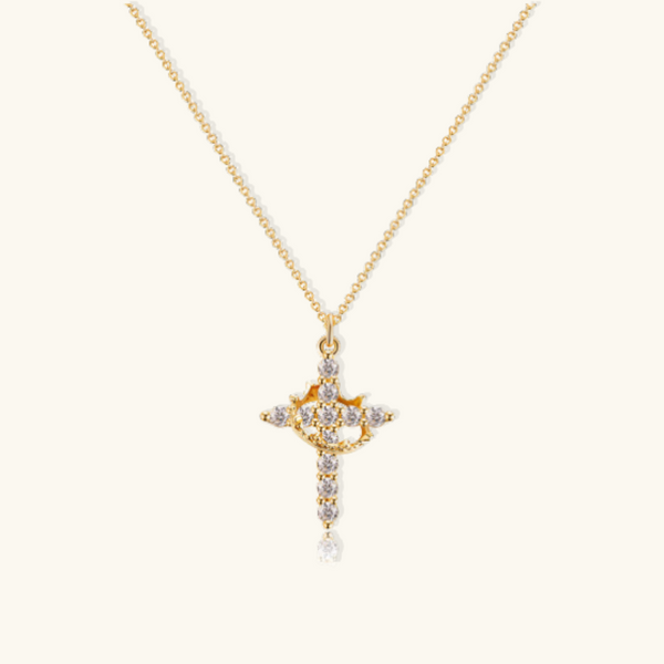 Beatrix Crown and Cross Necklace (Bundle)