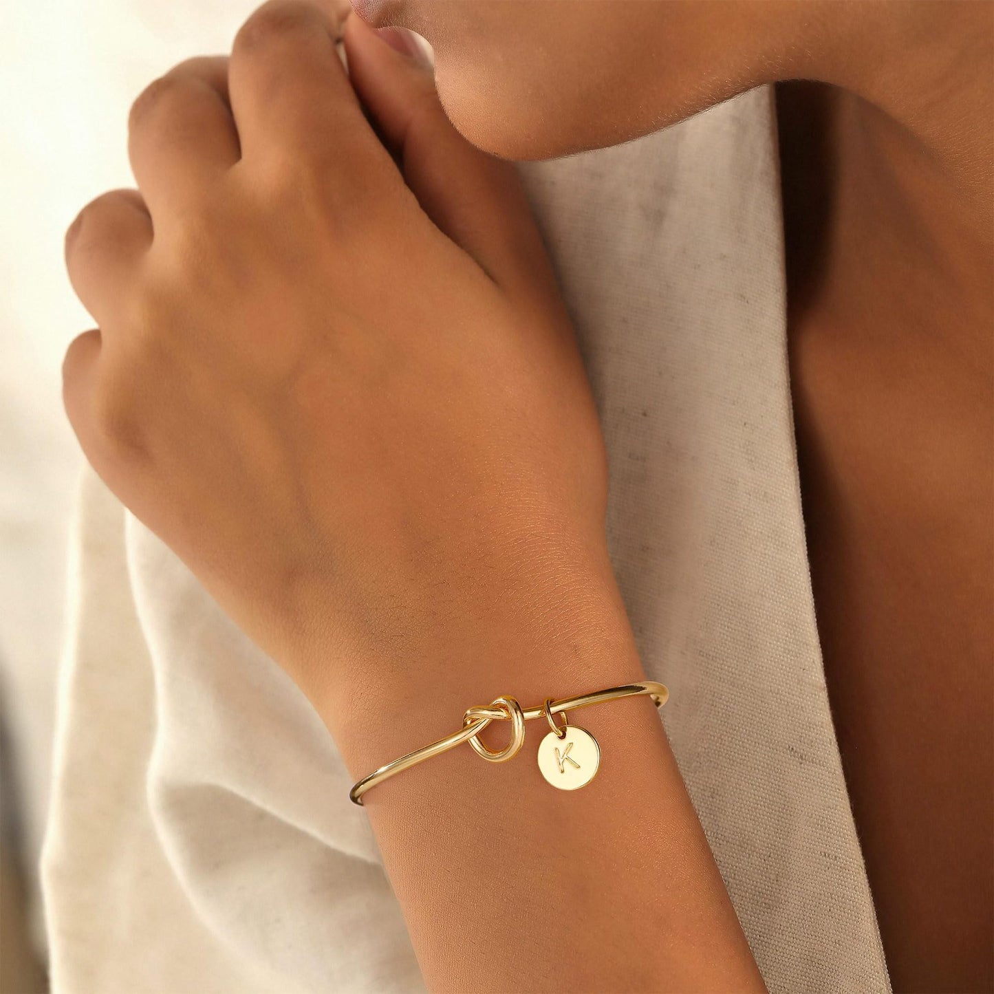 Belle Initial Bangle