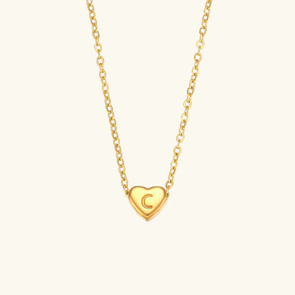 Heart Muse Initial Necklace