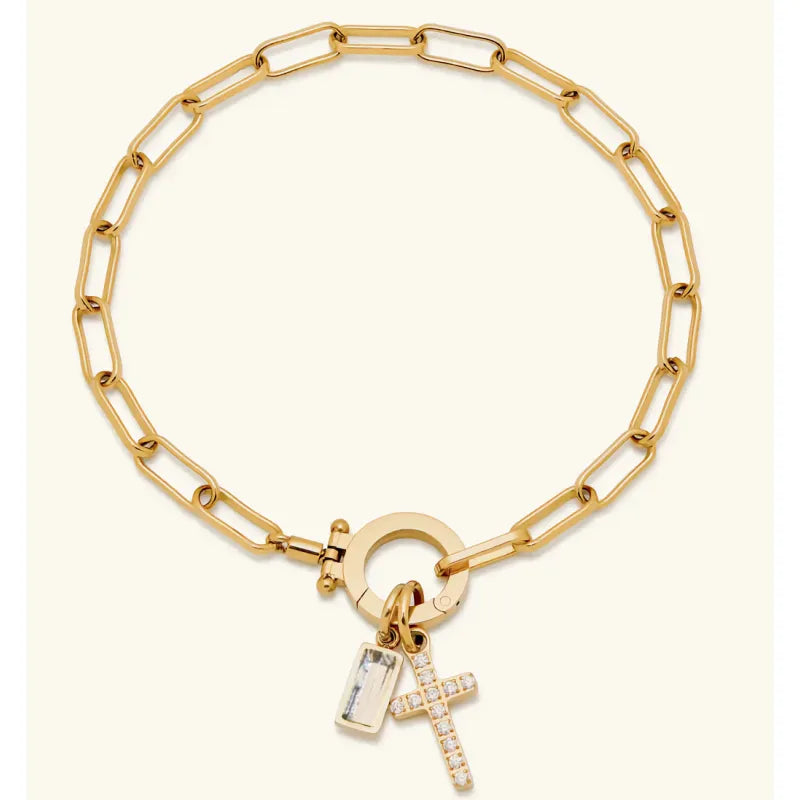 Celestia Birthstone Cross Bracelet