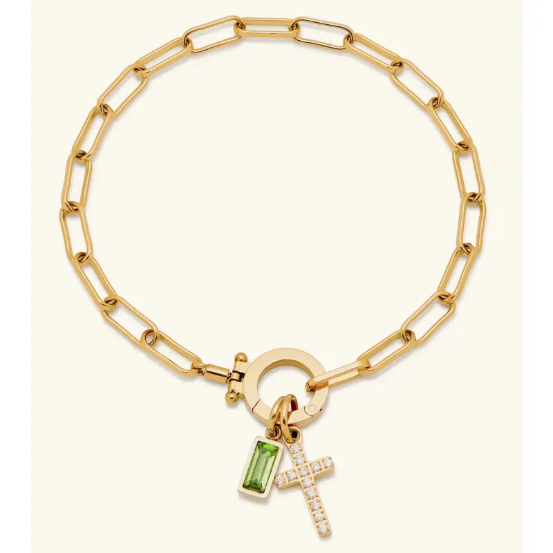 Celestia Birthstone Cross Bracelet