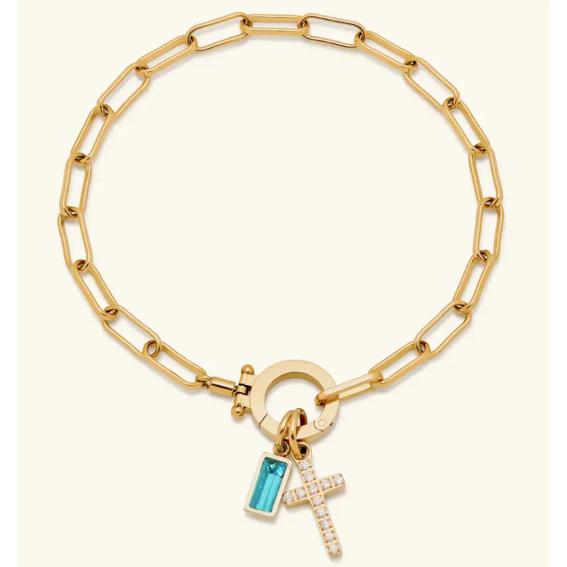 Celestia Birthstone Cross Bracelet