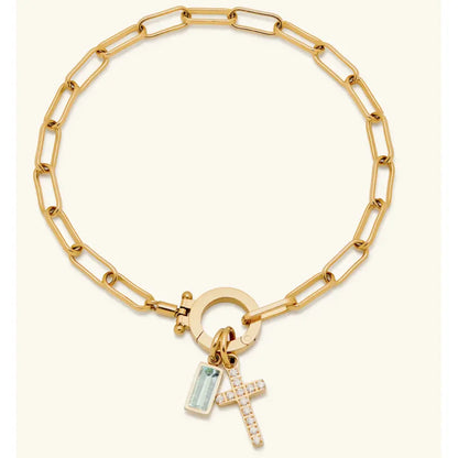 Celestia Birthstone Cross Bracelet