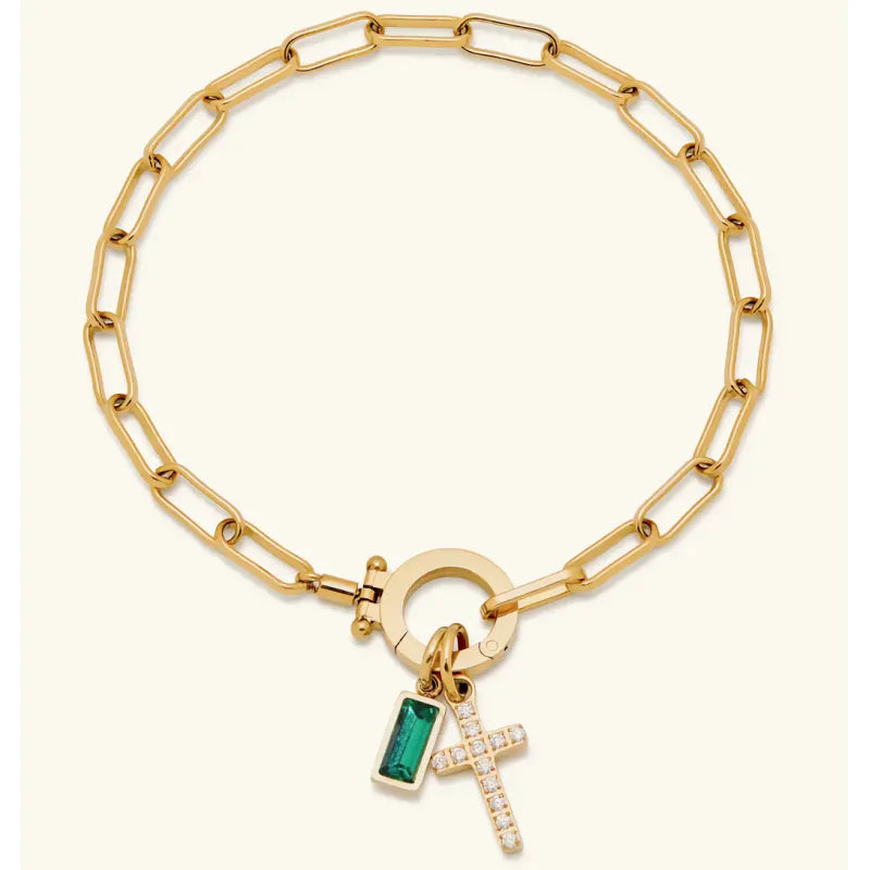 Celestia Birthstone Cross Bracelet