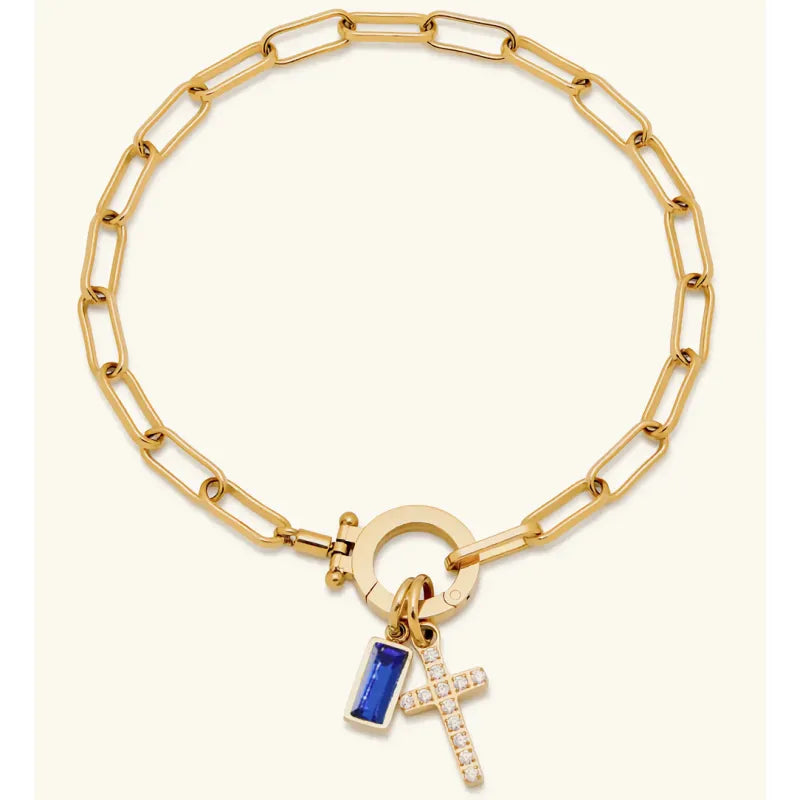 Celestia Birthstone Cross Bracelet