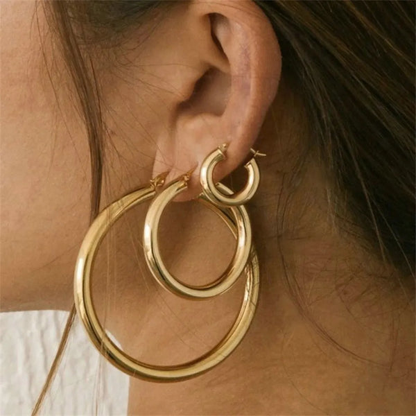 Classic Hoop Earrings Set (Bundle)