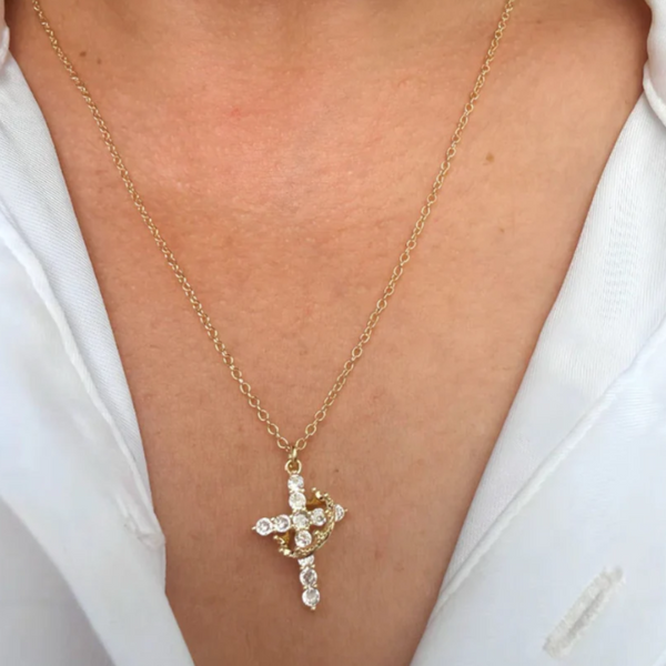 Beatrix Crown and Cross Necklace (Bundle)