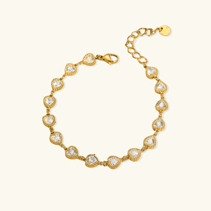 Crystal Heart Tennis Bracelet