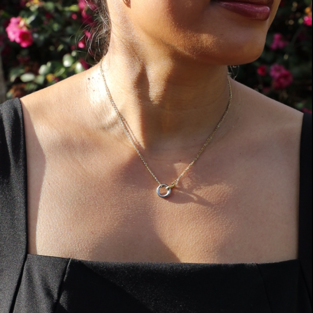 Dual Chain Ring Necklace