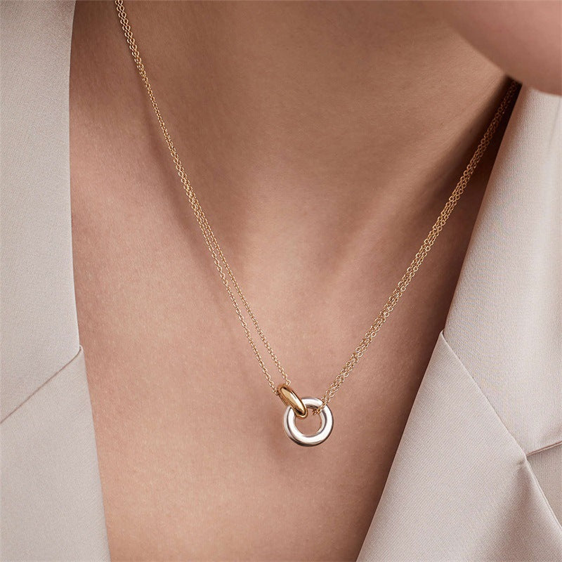 Dual Chain Ring Necklace