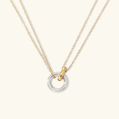 Dual Chain Ring Necklace