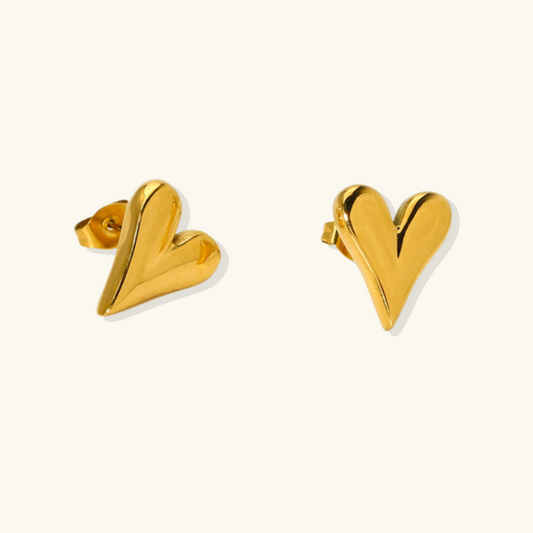 Golden Heartbeat Earrings