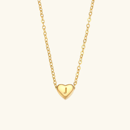 Heart Muse Initial Necklace