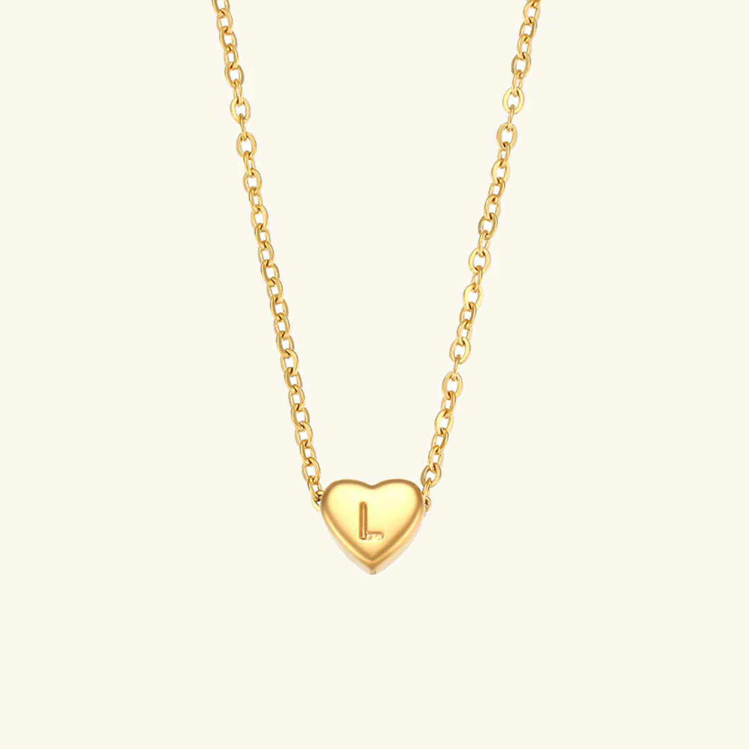 Heart Muse Initial Necklace