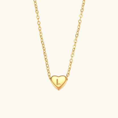 Heart Muse Initial Necklace