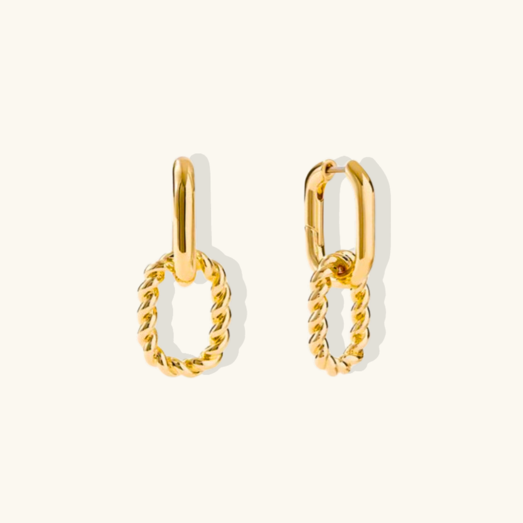 Lauren Drop Hoop Earrings