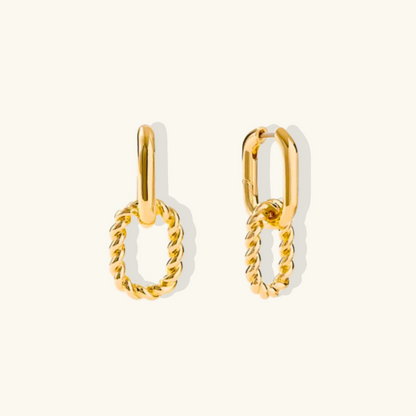 Lauren Drop Hoop Earrings