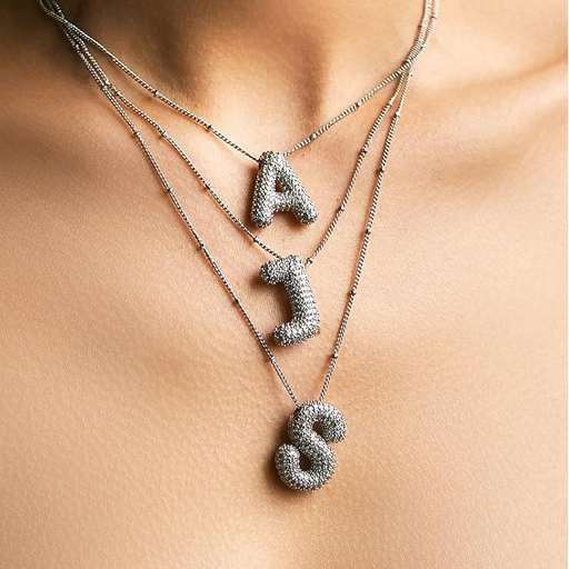 Bubble Letter Necklace (Bundle)