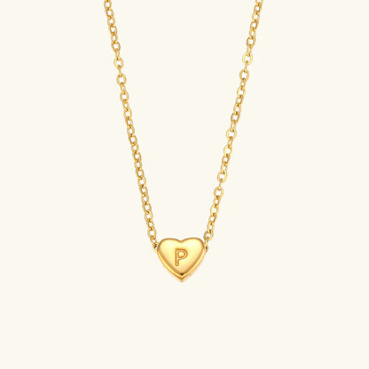 Heart Muse Initial Necklace