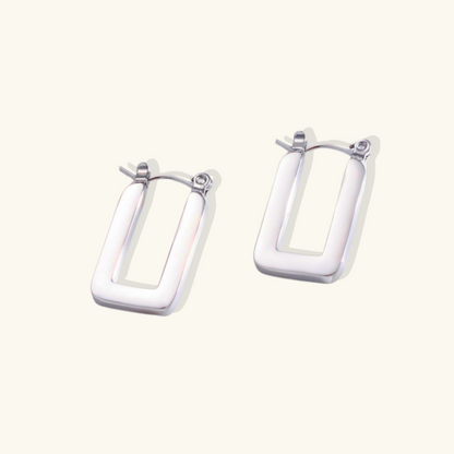 Polished Rectangle Earrings