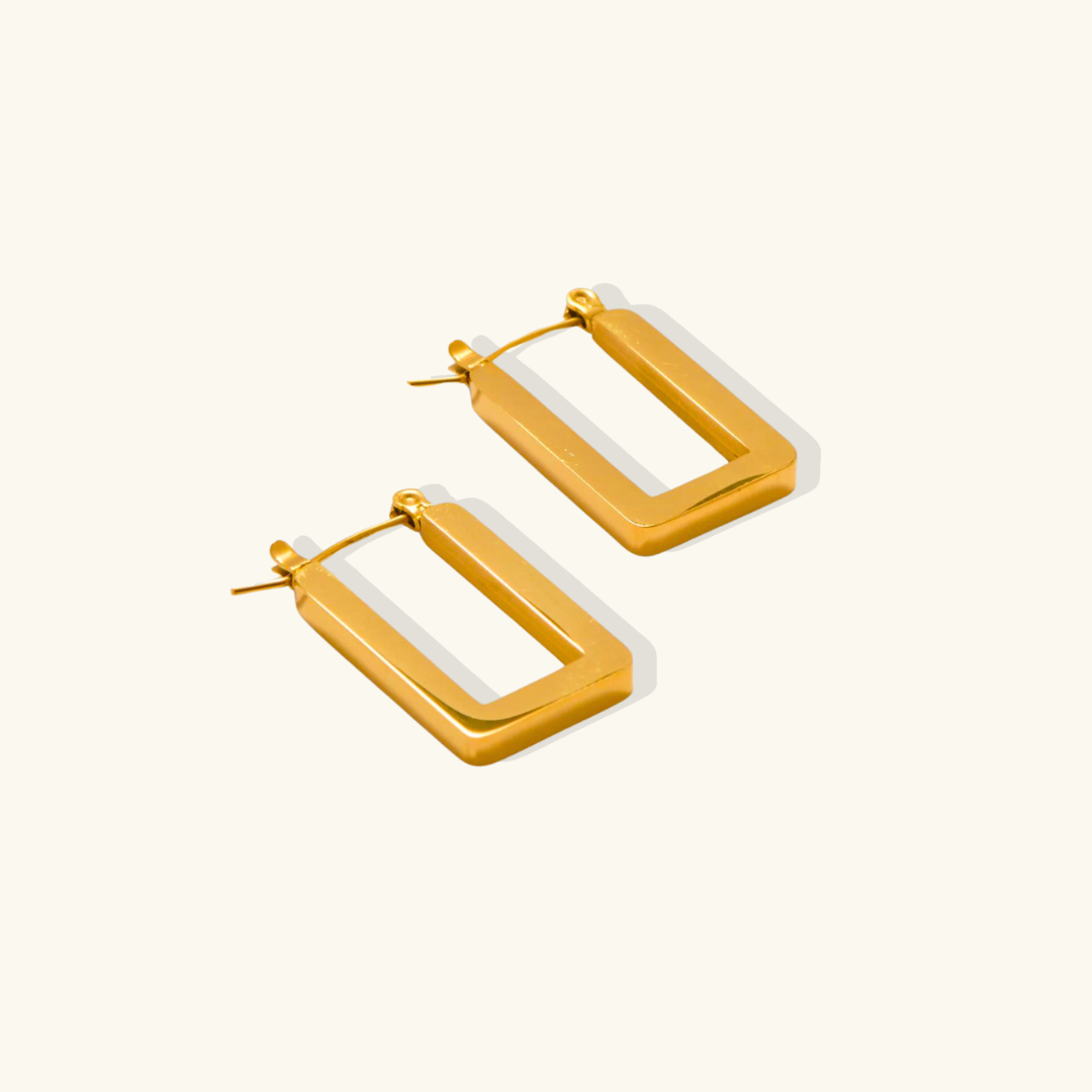 Polished Rectangle Earrings