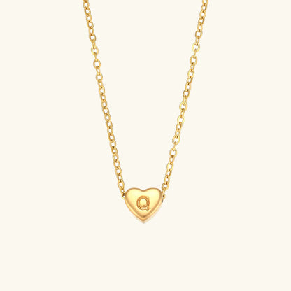 Heart Muse Initial Necklace