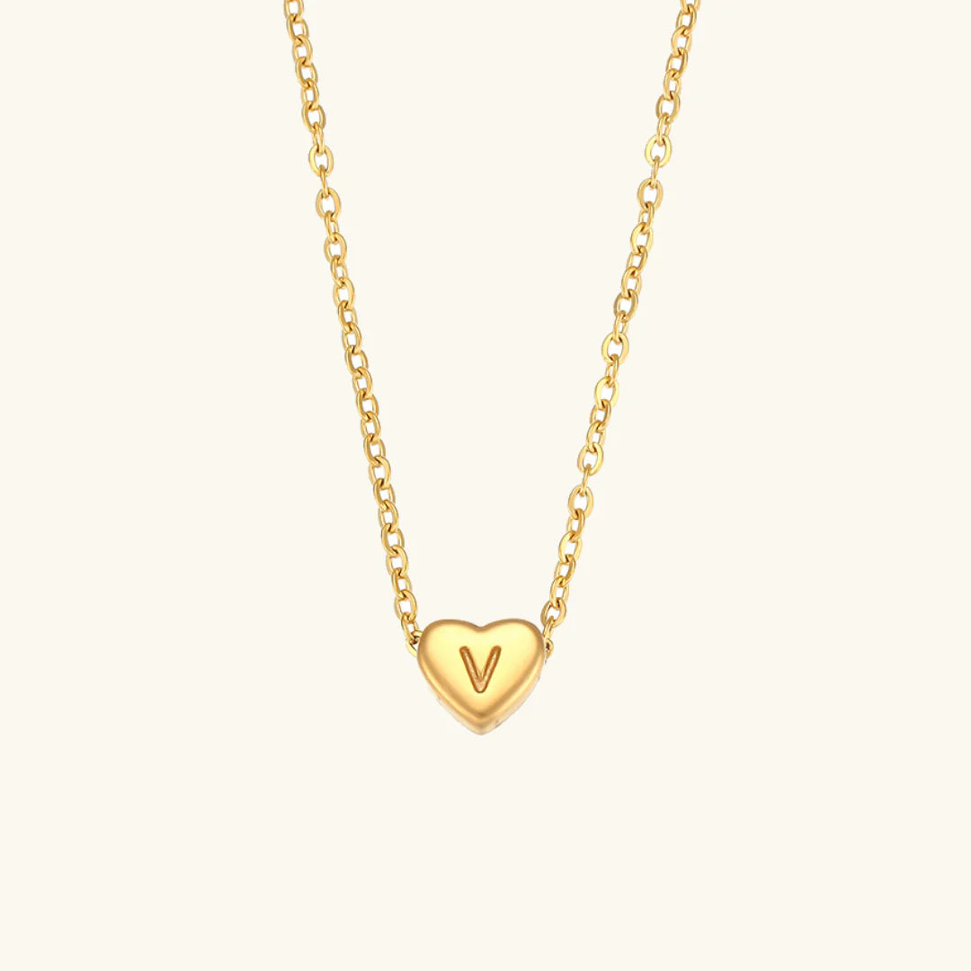 Heart Muse Initial Necklace