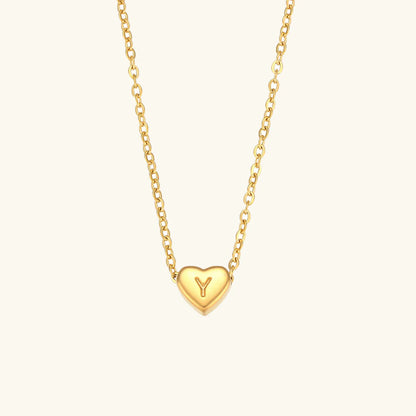 Heart Muse Initial Necklace